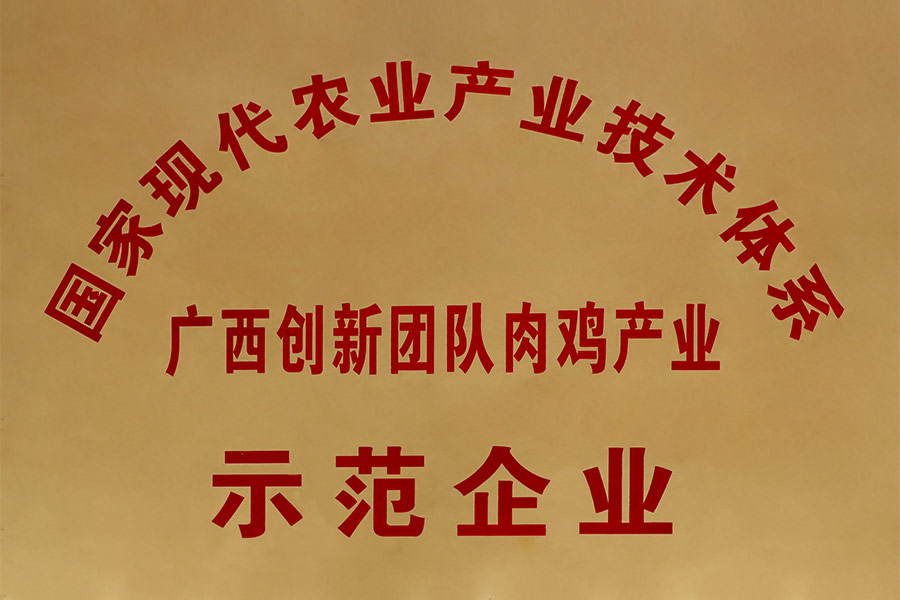 國家現(xiàn)代農(nóng)業(yè)產(chǎn)業(yè)技術體系-廣西創(chuàng)新團隊肉雞產(chǎn)業(yè)示范企業(yè)